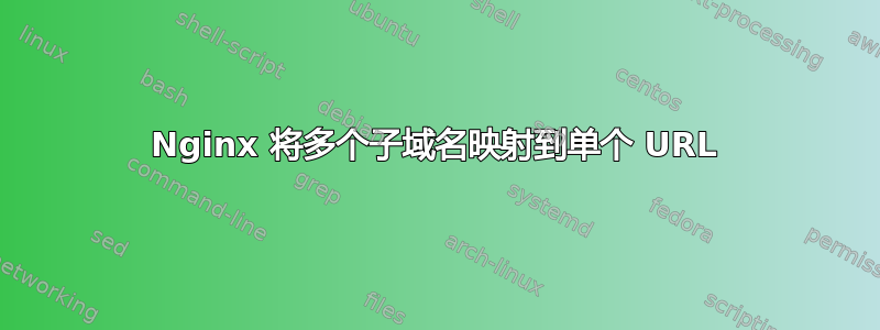 Nginx 将多个子域名映射到单个 URL