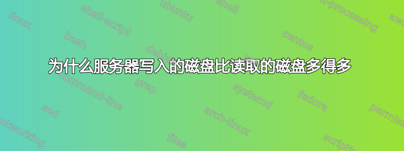 为什么服务器写入的磁盘比读取的磁盘多得多