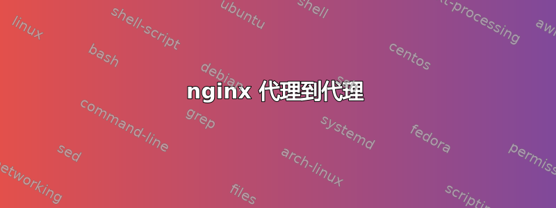 nginx 代理到代理