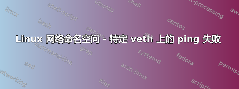 Linux 网络命名空间 - 特定 veth 上的 ping 失败