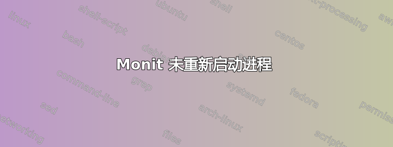 Monit 未重新启动进程