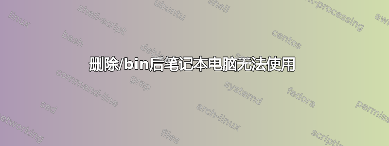 删除/bin后笔记本电脑无法使用