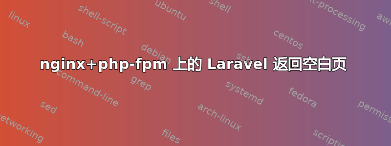 nginx+php-fpm 上的 Laravel 返回空白页