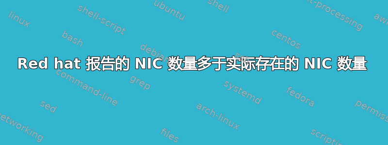 Red hat 报告的 NIC 数量多于实际存在的 NIC 数量