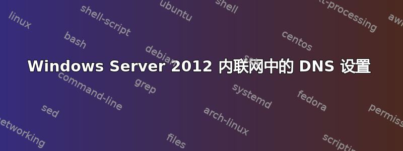 Windows Server 2012 内联网中的 DNS 设置