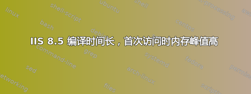 IIS 8.5 编译时间长，首次访问时内存峰值高