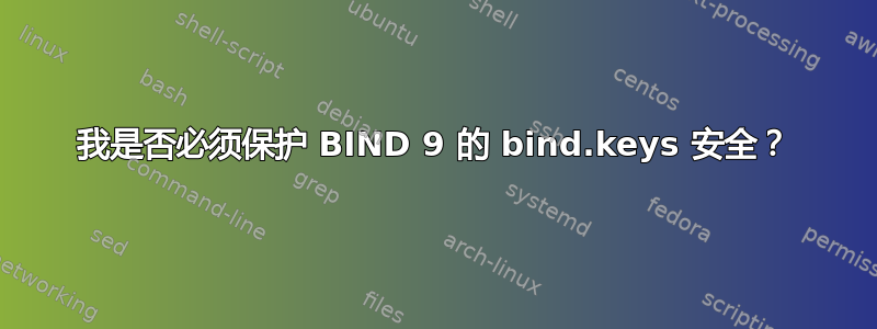 我是否必须保护 BIND 9 的 bind.keys 安全？