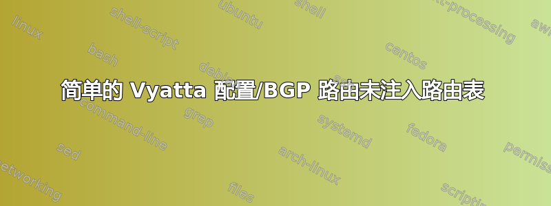 简单的 Vyatta 配置/BGP 路由未注入路由表