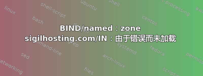 BIND/named：zone sigilhosting.com/IN：由于错误而未加载