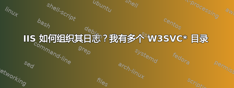 IIS 如何组织其日志？我有多个 W3SVC* 目录