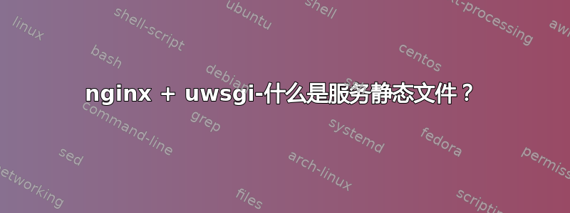 nginx + uwsgi-什么是服务静态文件？