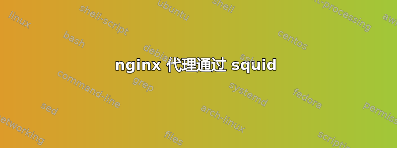 nginx 代理通过 squid