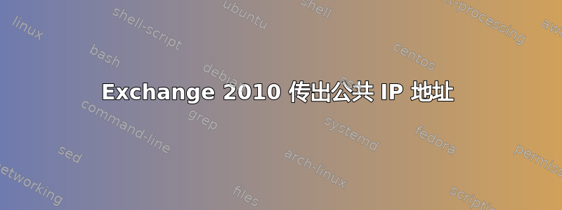 Exchange 2010 传出公共 IP 地址