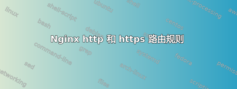 Nginx http 和 https 路由规则