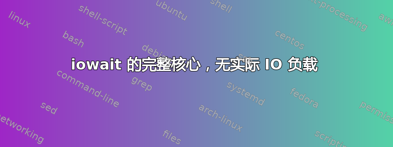 iowait 的完整核心，无实际 IO 负载