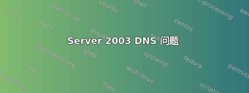 Server 2003 DNS 问题