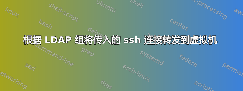 根据 LDAP 组将传入的 ssh 连接转发到虚拟机