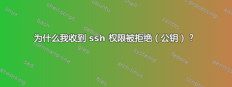 为什么我收到 ssh 权限被拒绝（公钥）？