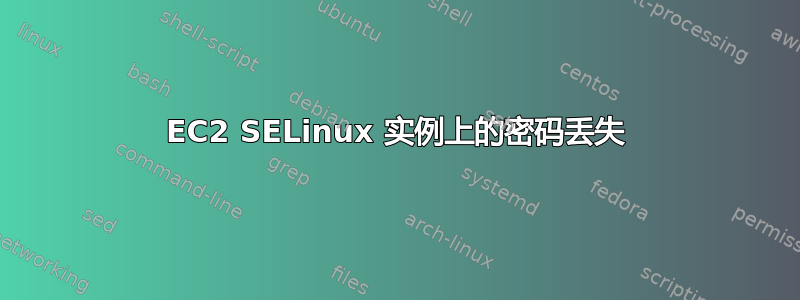 EC2 SELinux 实例上的密码丢失