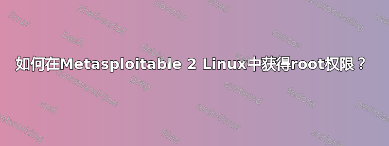 如何在Metasploitable 2 Linux中获得root权限？