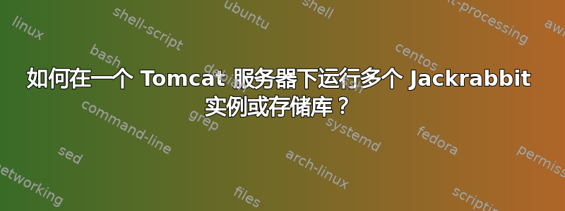 如何在一个 Tomcat 服务器下运行多个 Jackrabbit 实例或存储库？