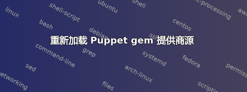 重新加载 Puppet gem 提供商源