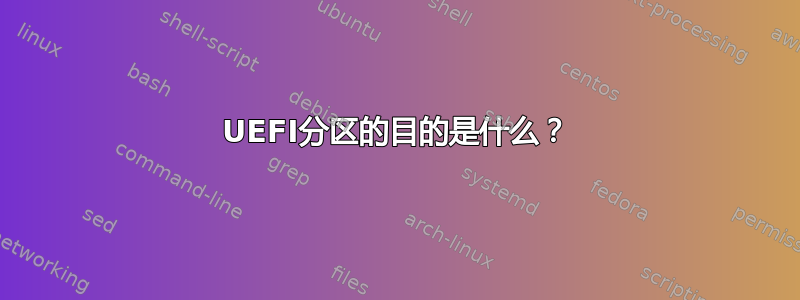 UEFI分区的目的是什么？