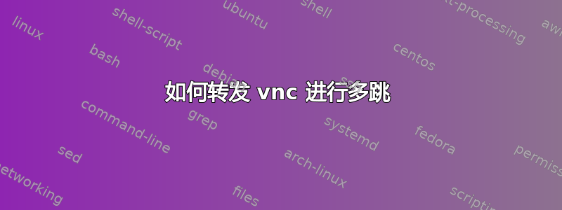 如何转发 vnc 进行多跳