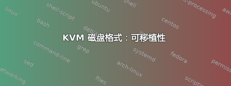 KVM 磁盘格式：可移植性