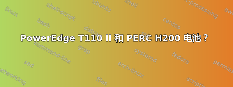 PowerEdge T110 ii 和 PERC H200 电池？