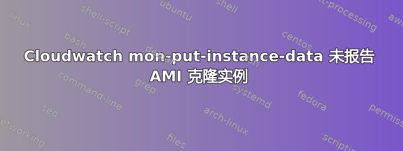 Cloudwatch mon-put-instance-data 未报告 AMI 克隆实例