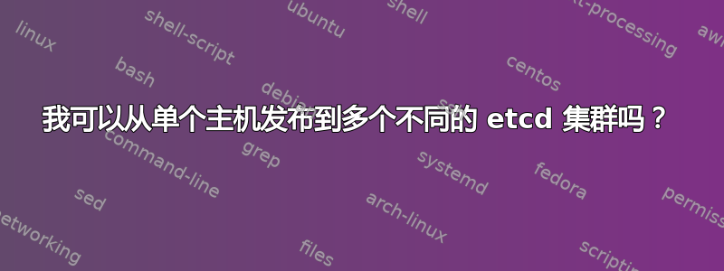 我可以从单个主机发布到多个不同的 etcd 集群吗？