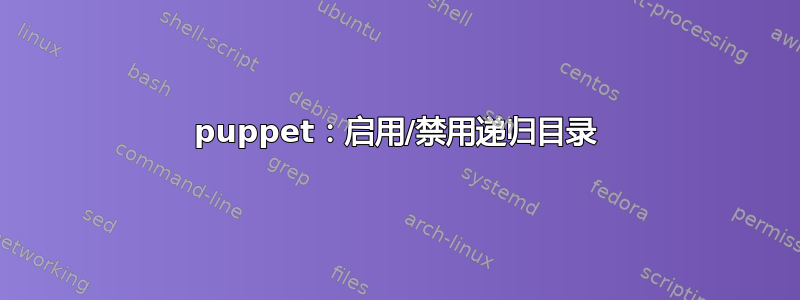 puppet：启用/禁用递归目录