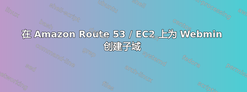 在 Amazon Route 53 / EC2 上为 Webmin 创建子域