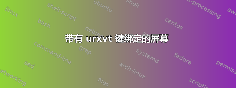 带有 urxvt 键绑定的屏幕