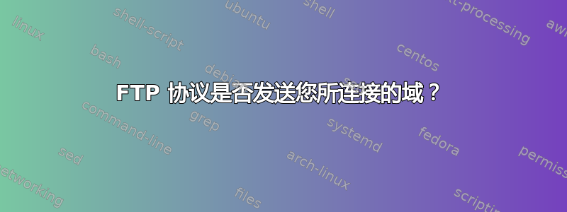 FTP 协议是否发送您所连接的域？