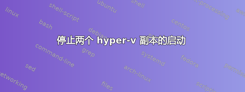 停止两个 hyper-v 副本的启动