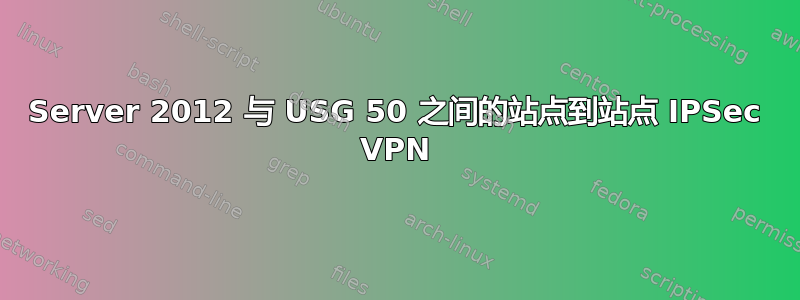 Server 2012 与 USG 50 之间的站点到站点 IPSec VPN