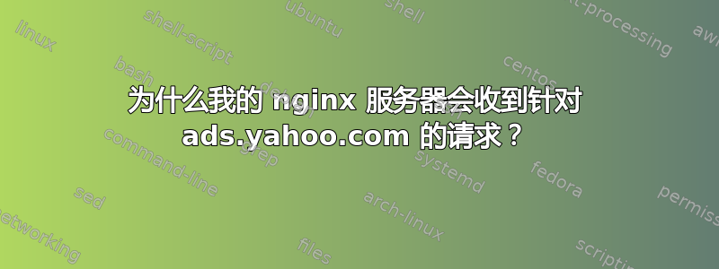 为什么我的 nginx 服务器会收到针对 ads.yahoo.com 的请求？