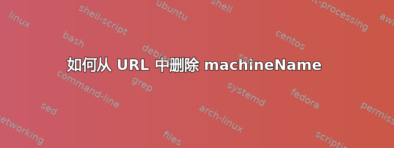 如何从 URL 中删除 machineName