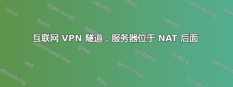 互联网 VPN 隧道，服务器位于 NAT 后面