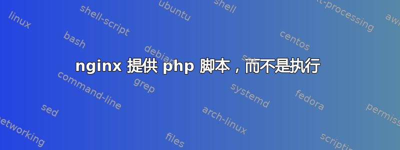 nginx 提供 php 脚本，而不是执行