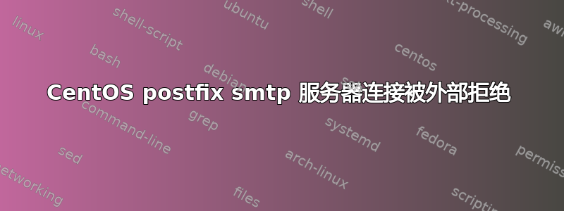 CentOS postfix smtp 服务器连接被外部拒绝