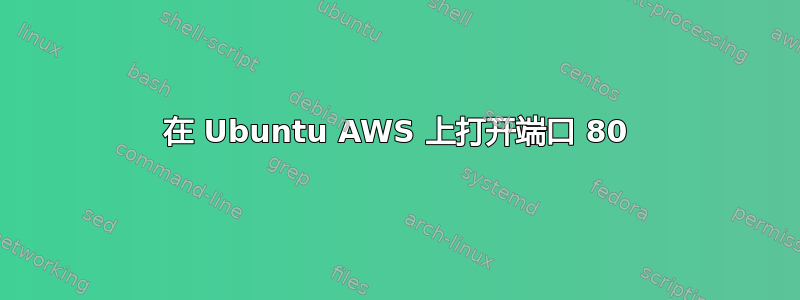 在 Ubuntu AWS 上打开端口 80