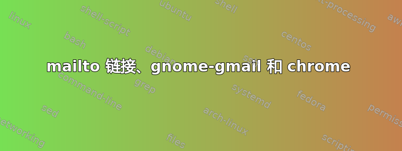 mailto 链接、gnome-gmail 和 chrome