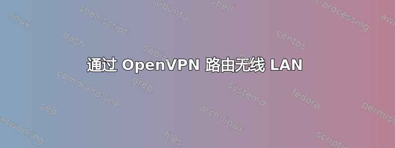 通过 OpenVPN 路由无线 LAN