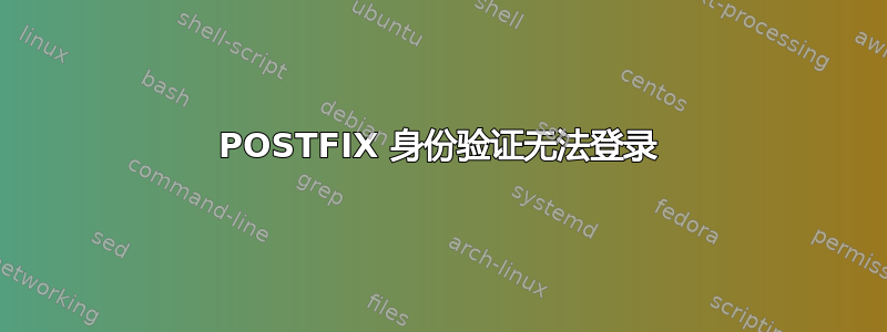 POSTFIX 身份验证无法登录