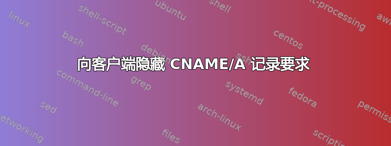 向客户端隐藏 CNAME/A 记录要求