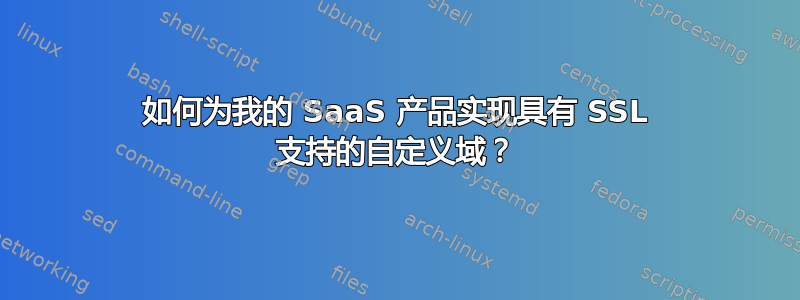 如何为我的 SaaS 产品实现具有 SSL 支持的自定义域？