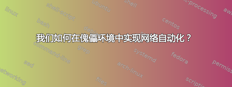 我们如何在傀儡环境中实现网络自动化？